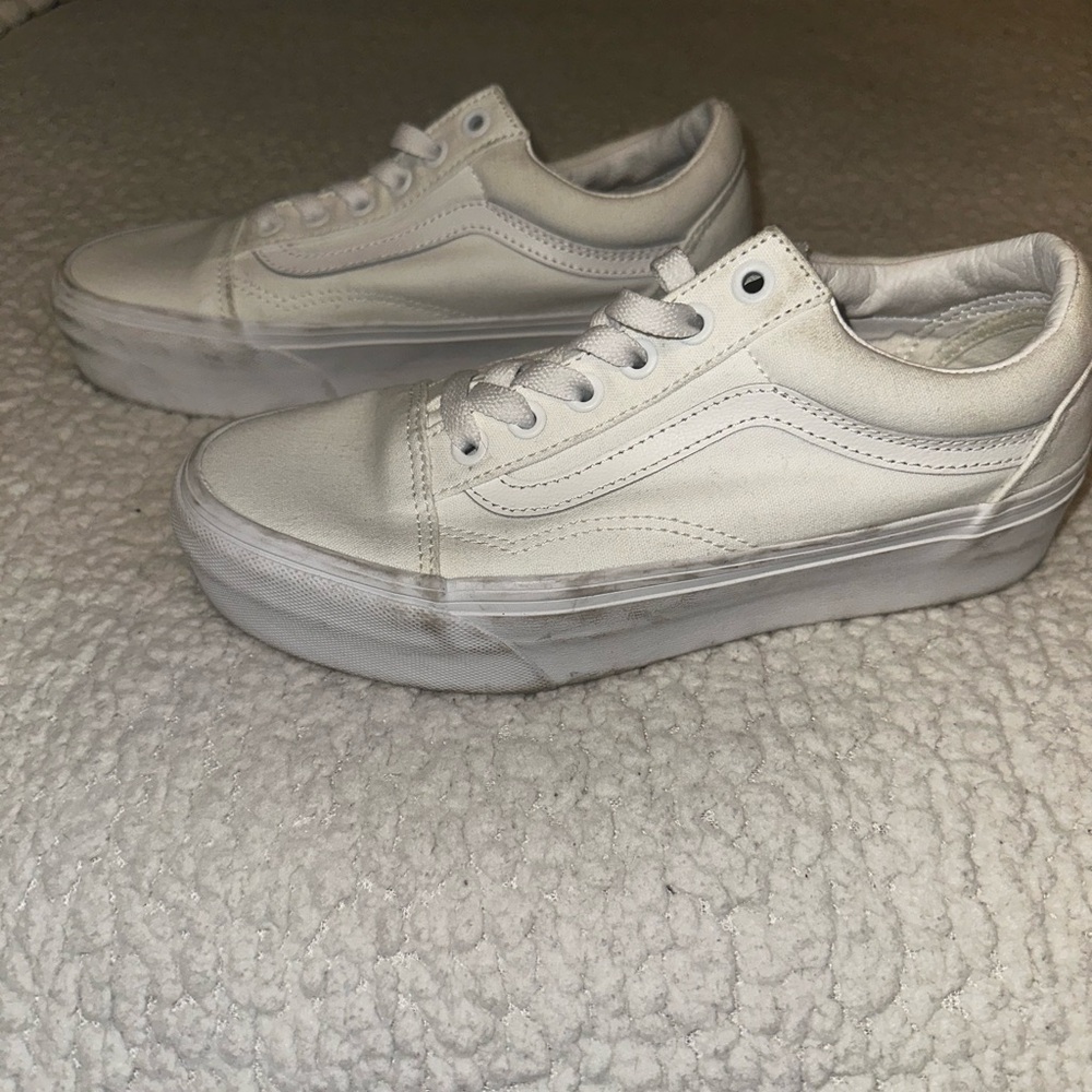 White platform vans